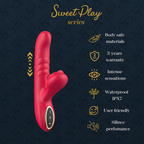 EroSpace Sweet Play A2 rabbit vibrátor s přirážením a růžičkou