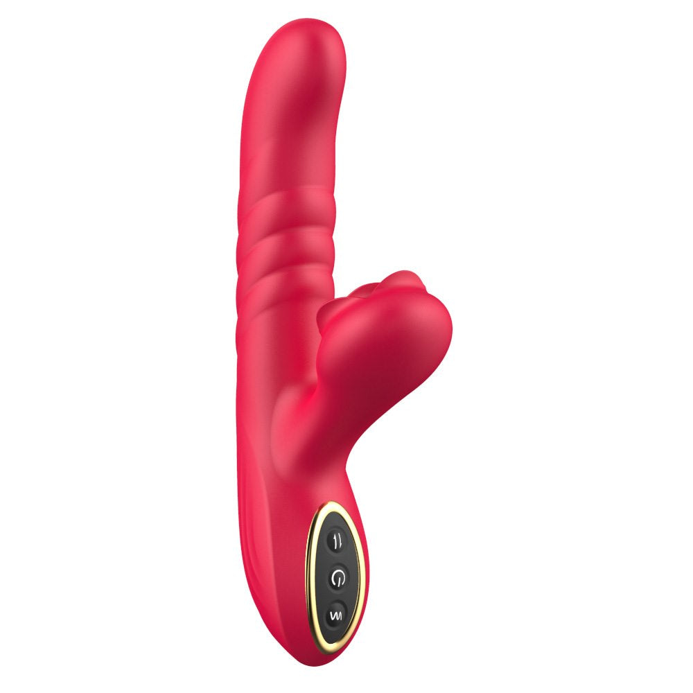 EroSpace Sweet Play A2 rabbit vibrátor s přirážením a růžičkou
