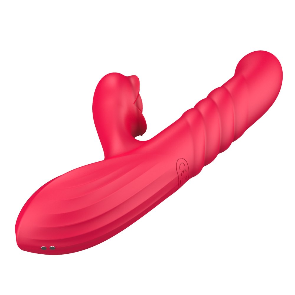 EroSpace Sweet Play A2 rabbit vibrátor s přirážením a růžičkou