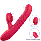 EroSpace Sweet Play A2 rabbit vibrátor s přirážením a růžičkou