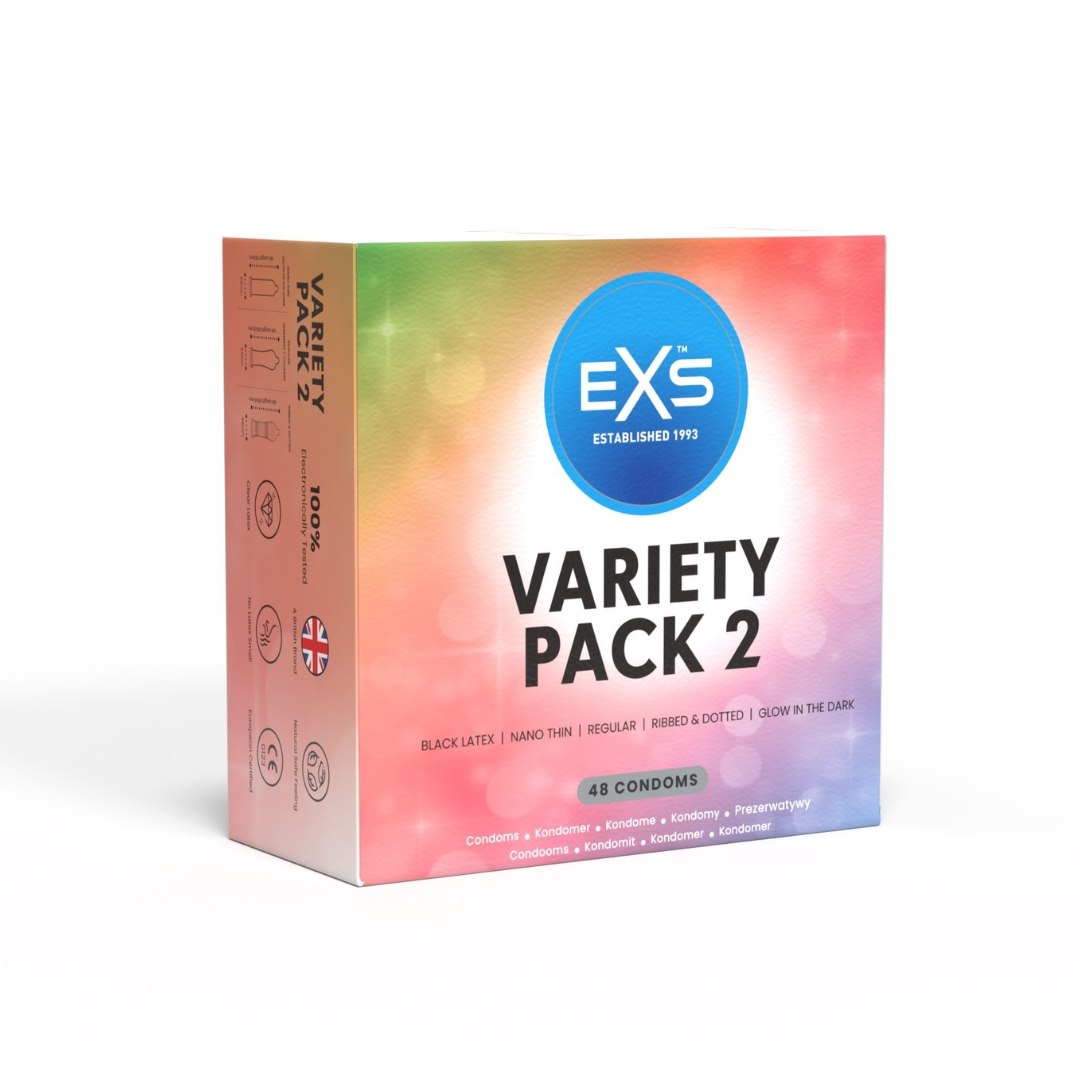 EXS Variety Pack 2 mix sedmi druhů kondomů (48 ks)