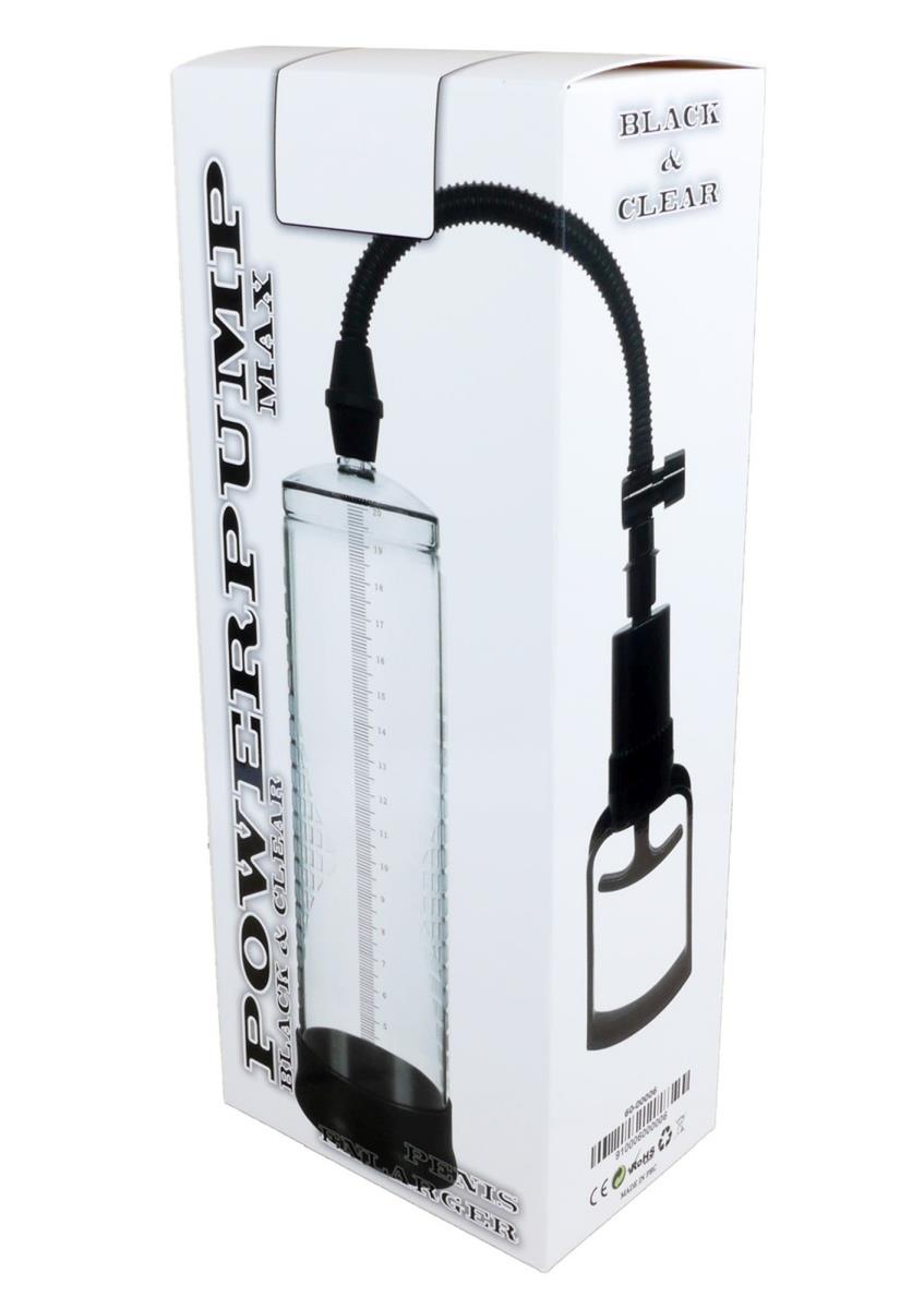 B-Series Power Powerpump MAX manual vacuum pump for men black and clear