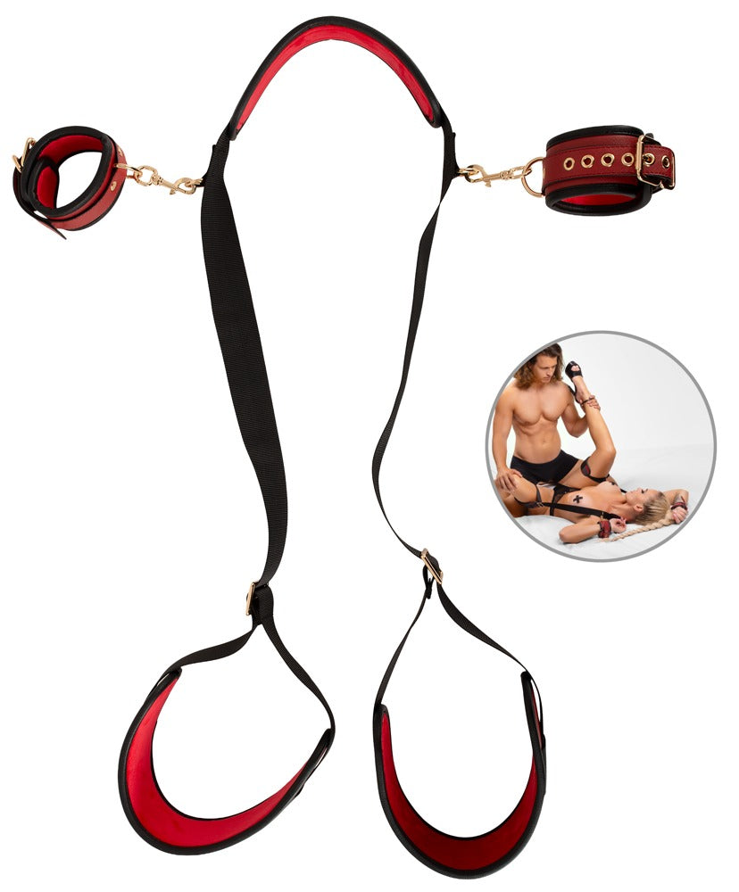 Bad Kitty Neck/Thigh Restraint Set neck and thigh restraint set with cuffs