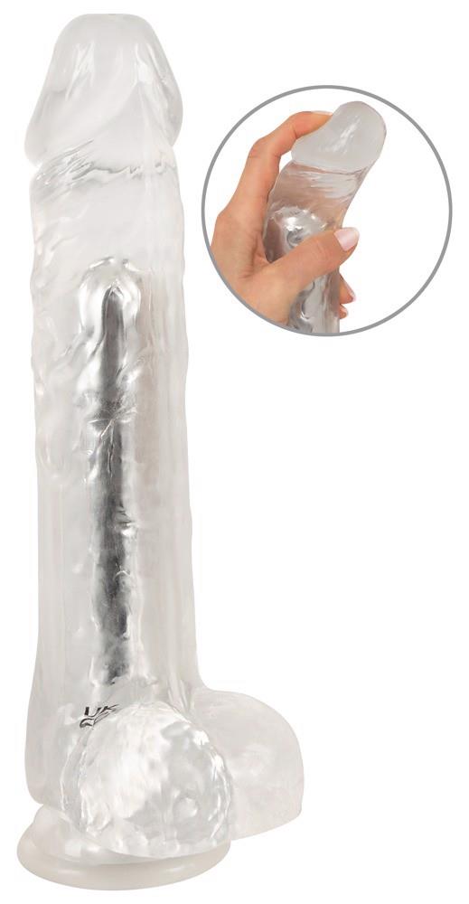 Crystal Clear Vibrator transparent realistic vibrator with suction cup