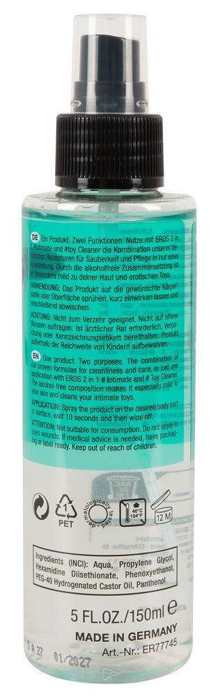 Eros 2in1 intimate & toy 150 ml čisticí sprej na intimní partie i pomůcky