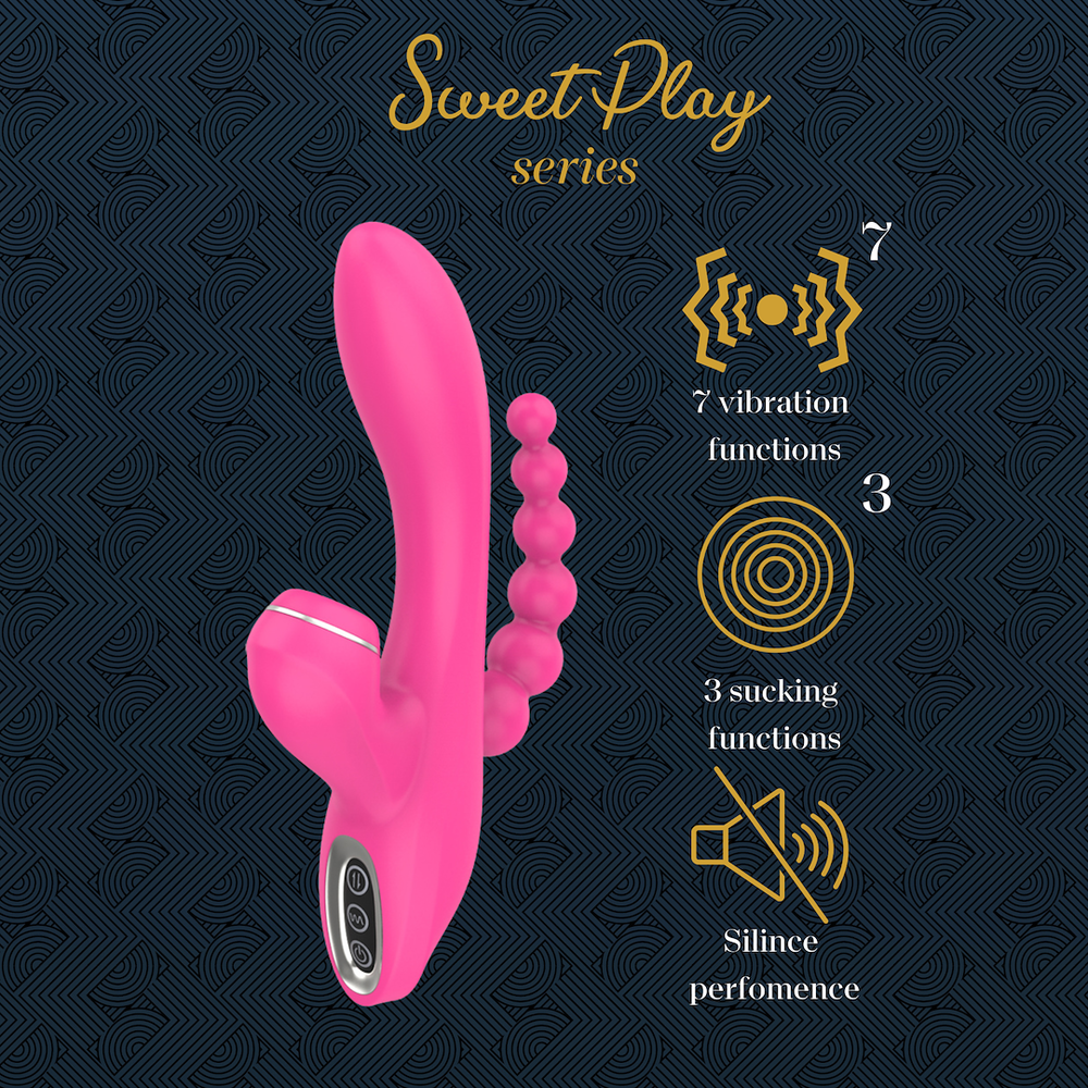 EroSpace Sweet Play A3 vibrátor so saním klitorisu a análnou vetvou
