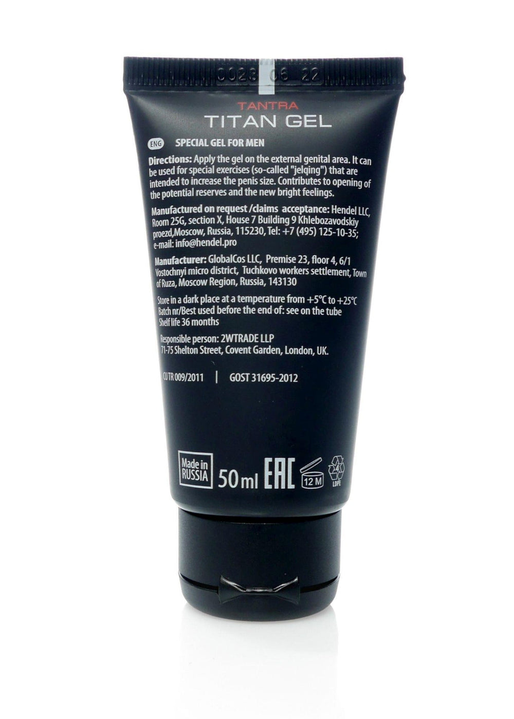 Hendel Titan Gel 50 ml gél na zväčšenie penisu