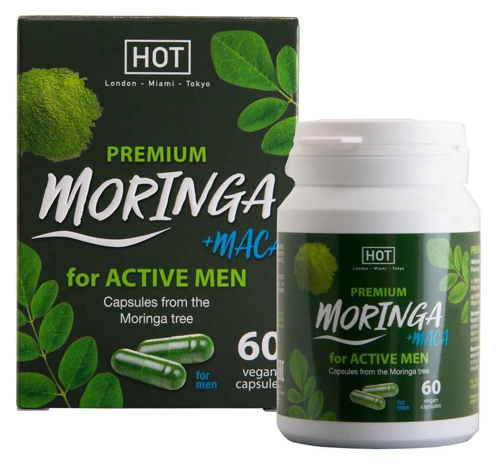 Hot Pure Moringa + Maca Man Power dietary supplement for men (60 capsules)