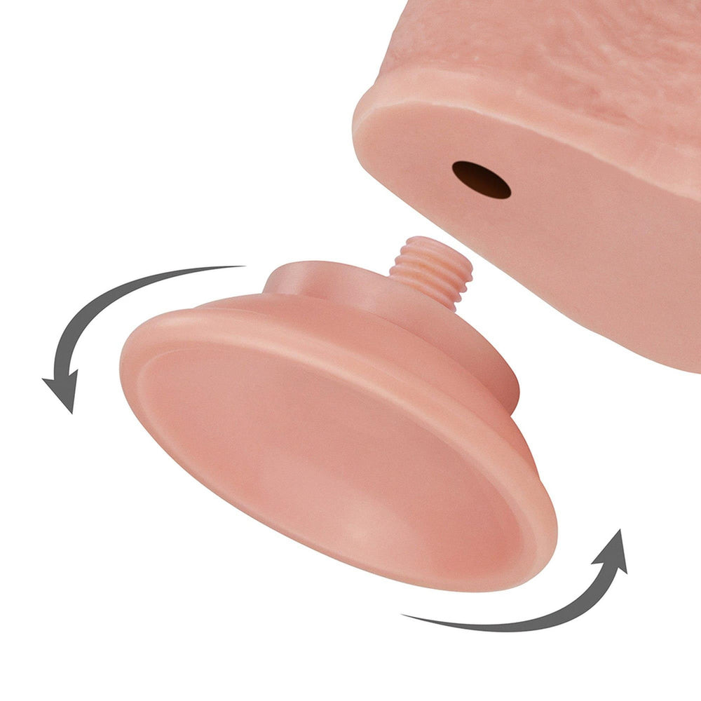 Lovetoy 9.5" Sliding Skin Dual Layer Dong dildo with sliding skin and suction cup