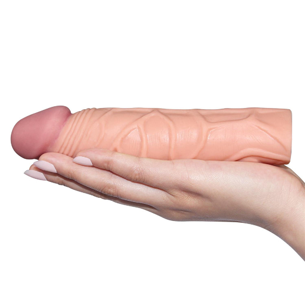 Lovetoy Pleasure X Tender realistický návlek na penis, prodloužení 2,5 cm