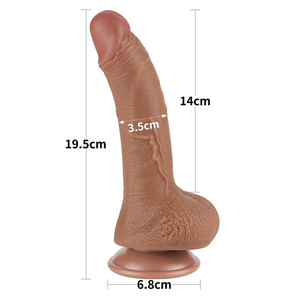 Lovetoy Sliding Skin Dual Layer Dong realistické dildo 19 cm