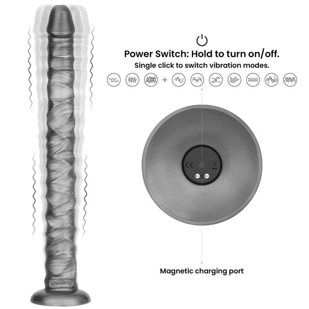 Lovetoy Vibrax Slider vibrační dildo 40,6 cm