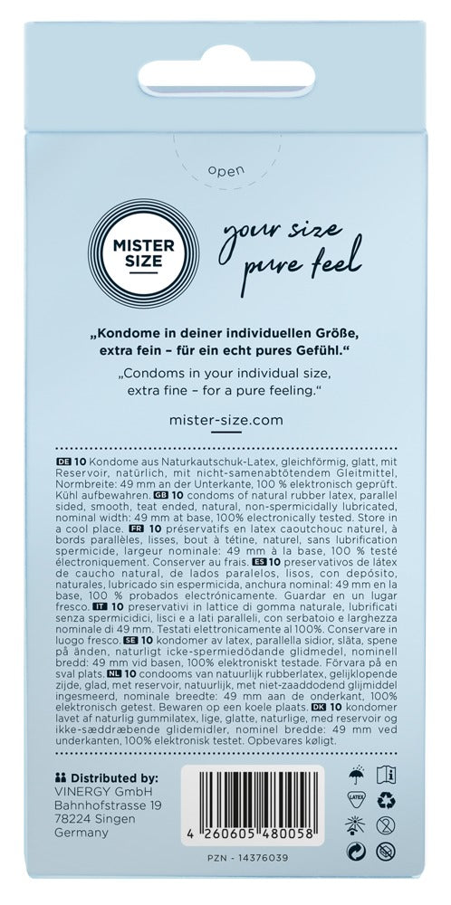 Mister Size 49 mm ultra thin latex condoms (3 pcs)