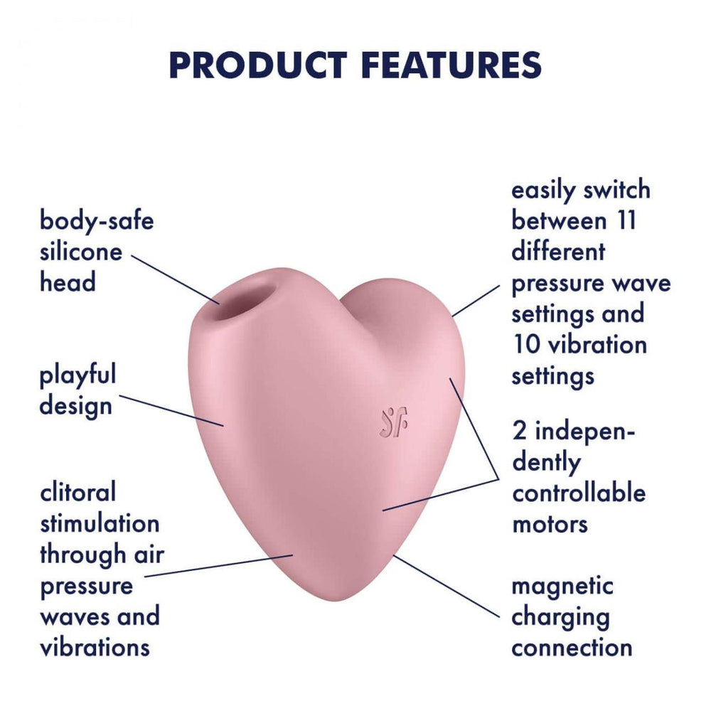 Satisfyer Cutie Heart stimulátor klitorisu, svetločervený