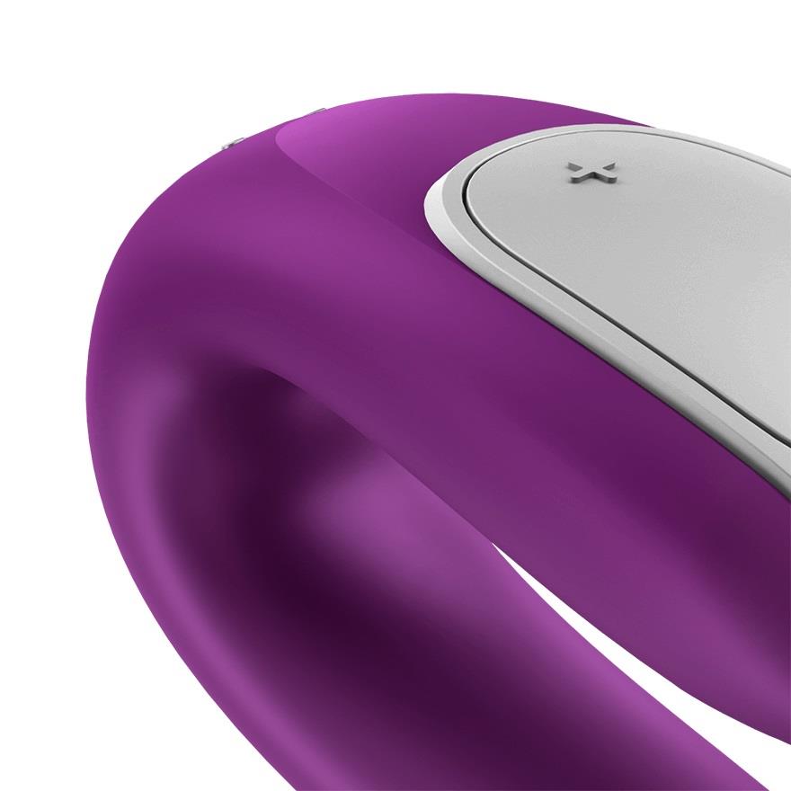 Satisfyer Double Fun vibrátor pro páry s ovládáním přes aplikaci, fialová