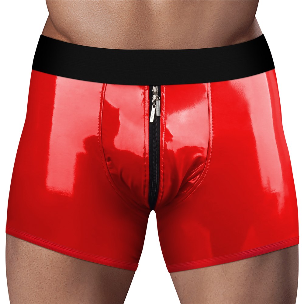 Lovetoy Chic Strap-On Shorts červené strap-on kraťasy, pas 71 až 79 cm