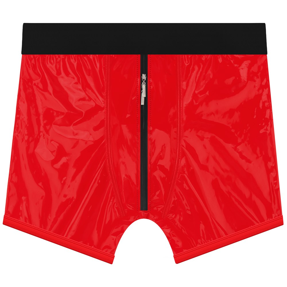 Lovetoy Chic Strap-On Shorts červené strap-on kraťasy, pas 71 až 79 cm