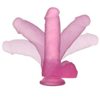 Lovetoy Jelly Studs Crystal Dildo realistické dildo s přísavkou, růžové