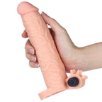 Lovetoy Pleasure X Tender realistický návlek na penis, vibrační 19 cm
