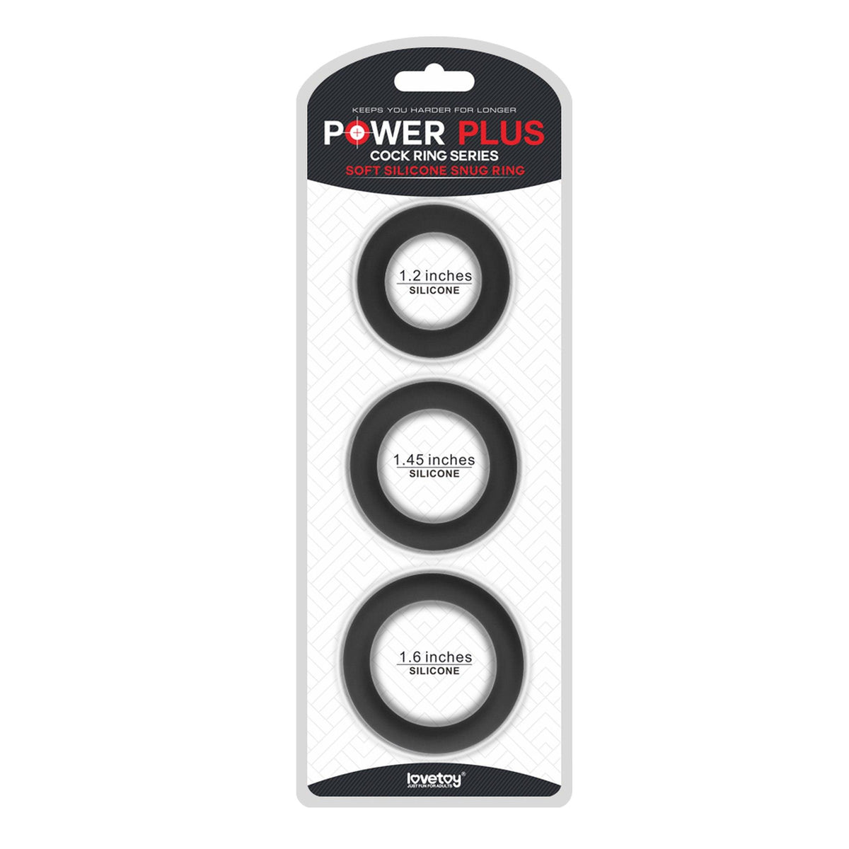 Lovetoy Power Plus Soft Silicone Snug Ring sada 3 erekčních kroužků