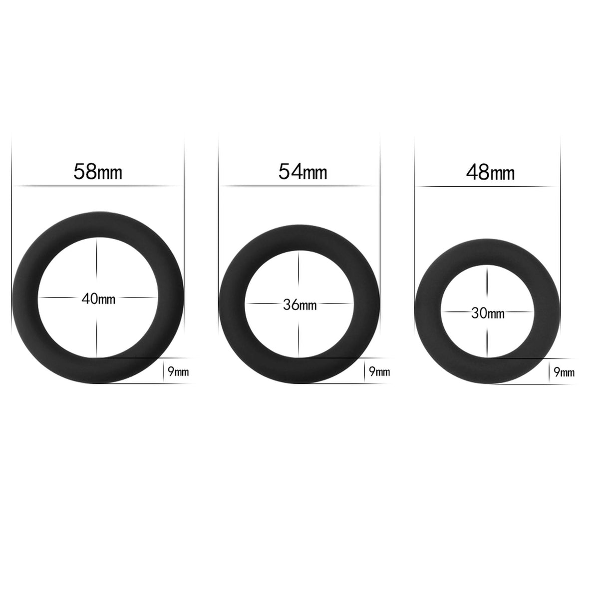 Lovetoy Power Plus Soft Silicone Snug Ring sada 3 erekčních kroužků