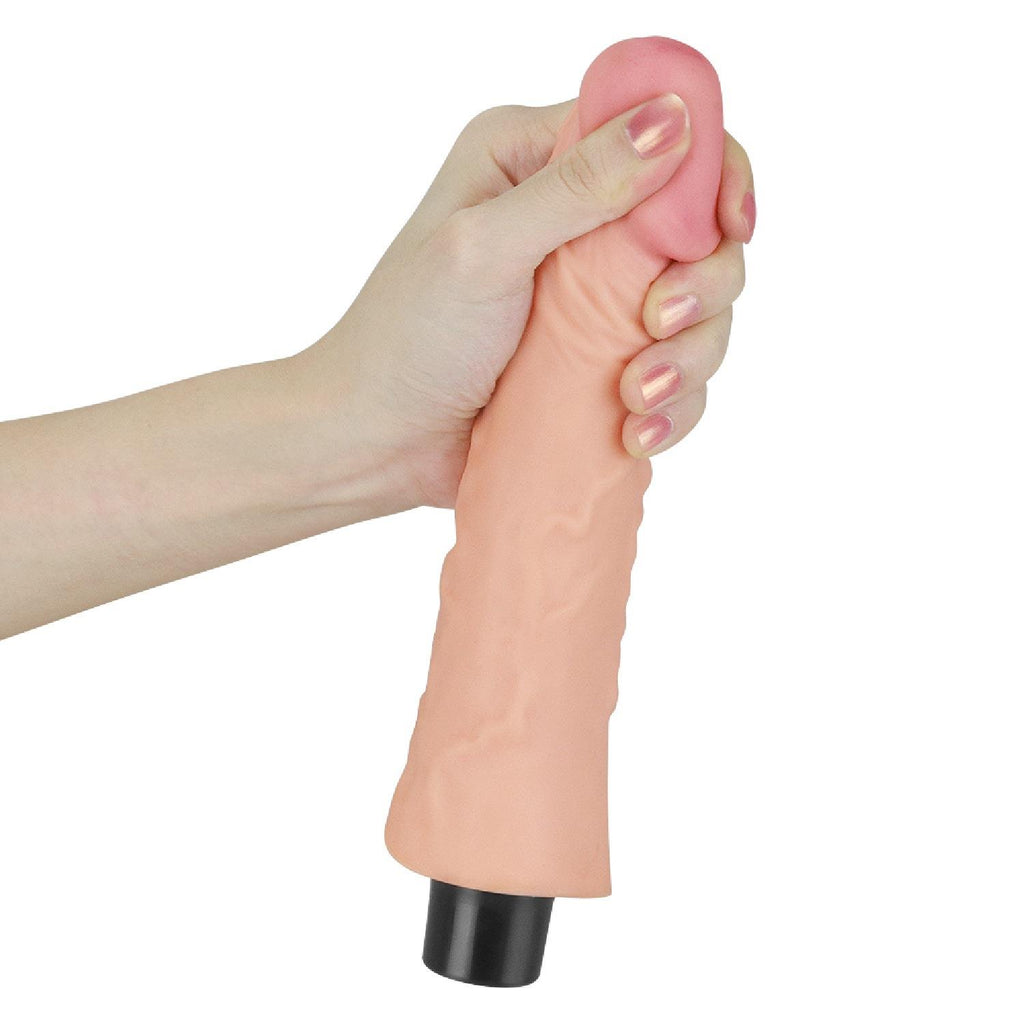Lovetoy Real Softee realistické vibrační dildo z cyberkůže, 21,8 cm