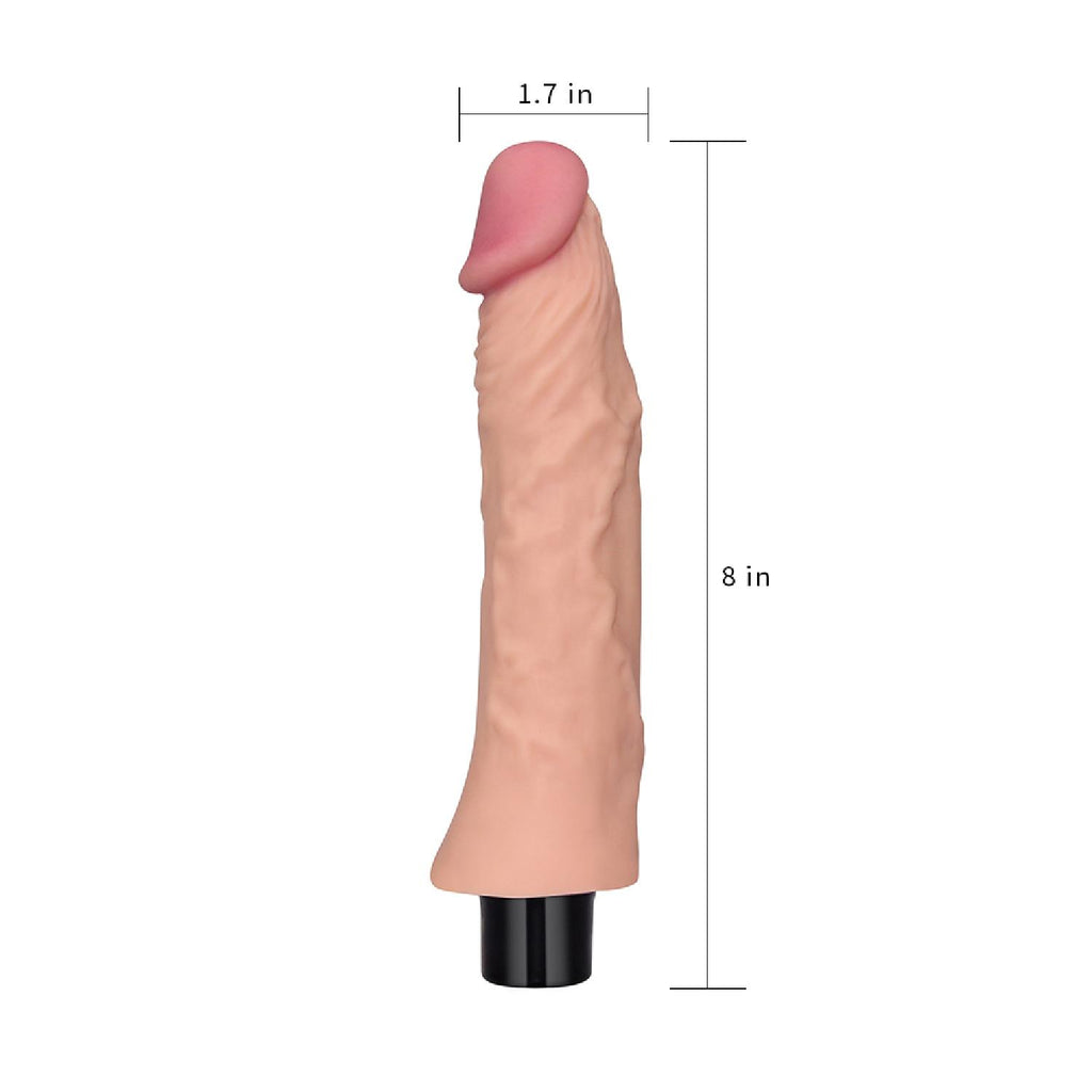 Lovetoy Real Softee realistické vibrační dildo z cyberkůže, 21,8 cm