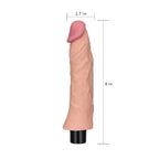 Lovetoy Real Softee realistické vibrační dildo z cyberkůže, 21,8 cm