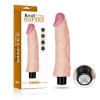 Lovetoy Real Softee realistické vibrační dildo z cyberkůže, 21,8 cm