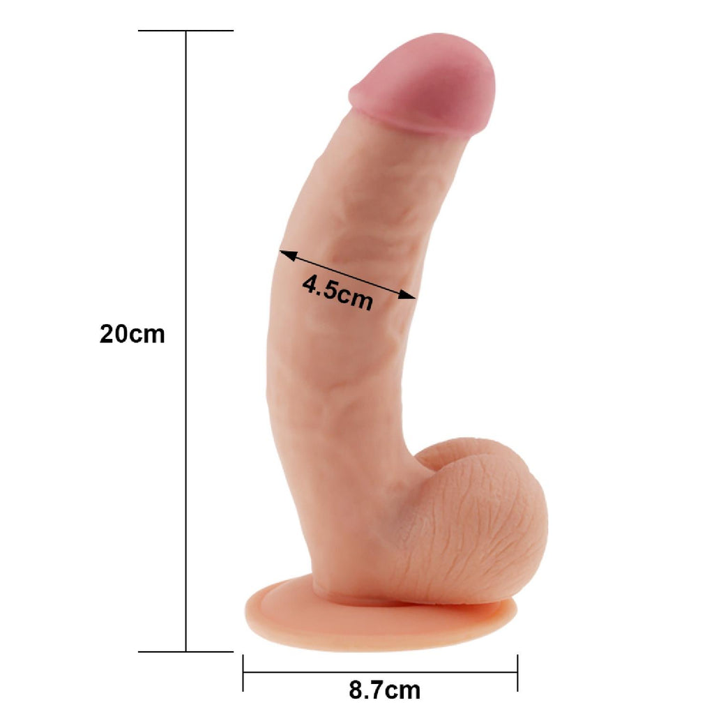 Lovetoy The Ultra Soft Dude realistické dildo s přísavkou, 21,6 cm
