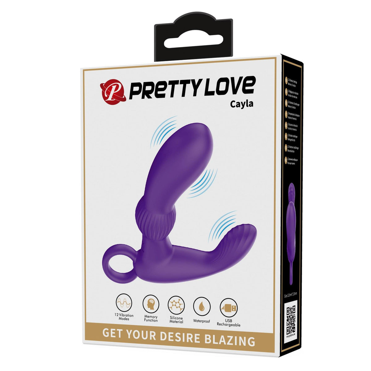 Pretty Love Cayla masážér prostaty s funkcí paměti, 12 režimů