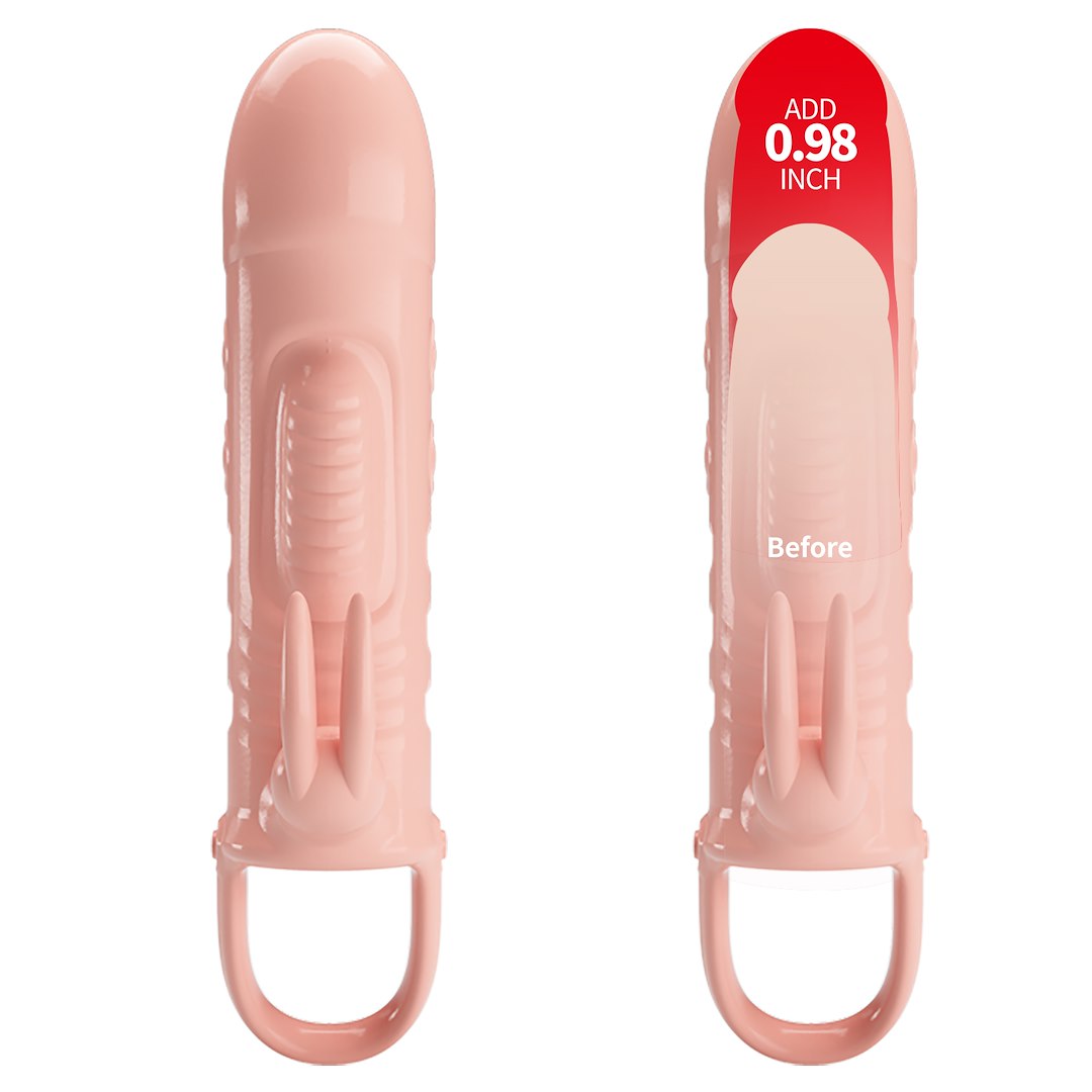 Pretty Love Sloane vibrační návlek na penis s králíčkem
