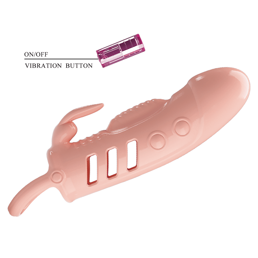 Pretty Love Sloane vibrační návlek na penis s králíčkem