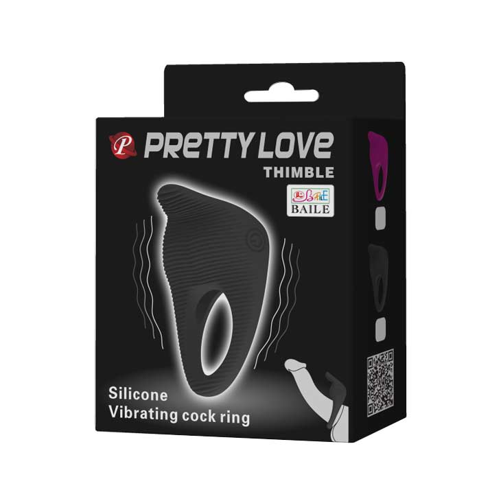 Pretty Love Thimble vibrační erekční kroužek se stimulací klitorisu